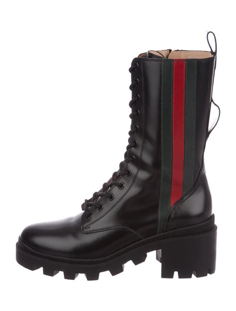 gucci crystal combat boots|gucci combat boots sale.